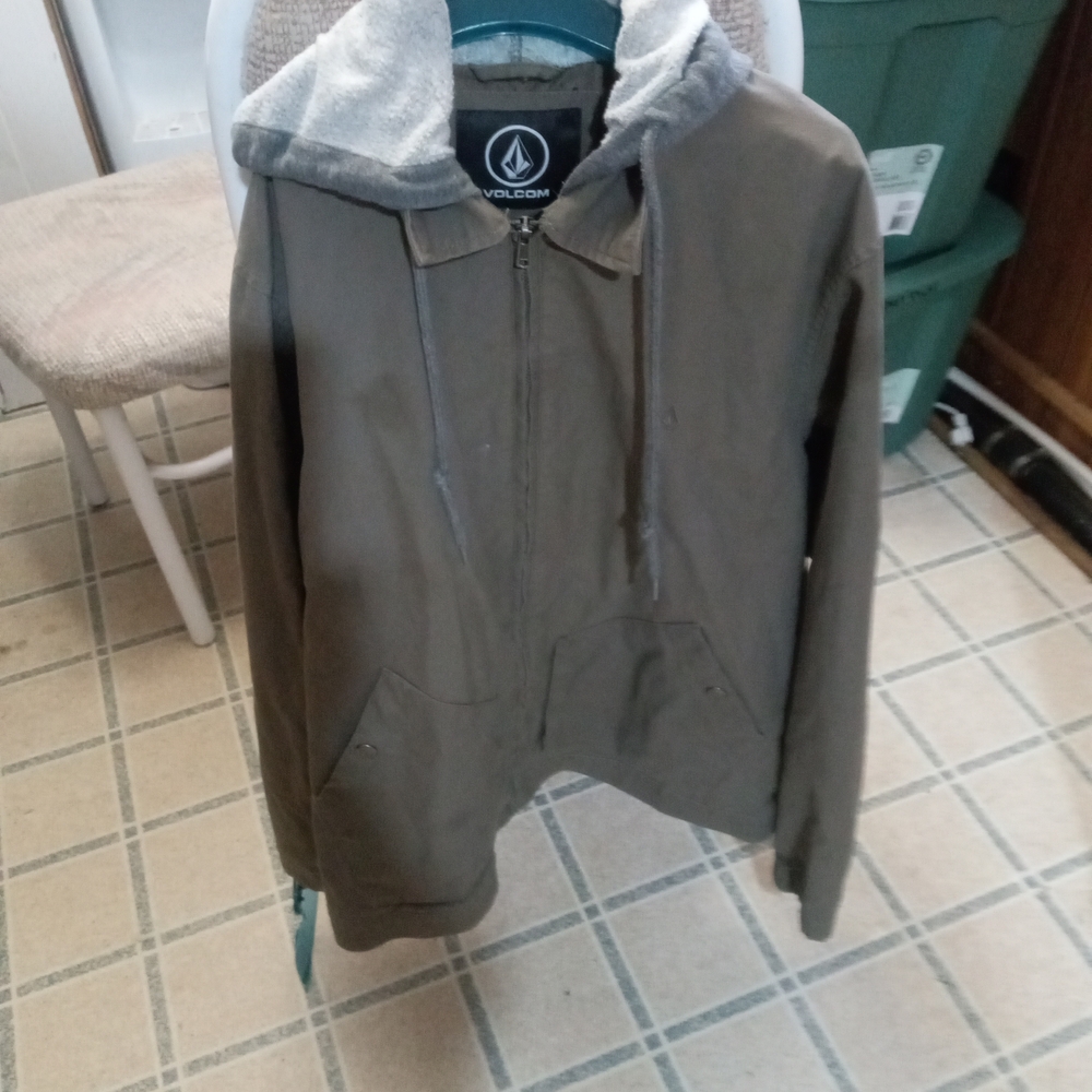 Volcom Men's Gray Hooded Jacket
